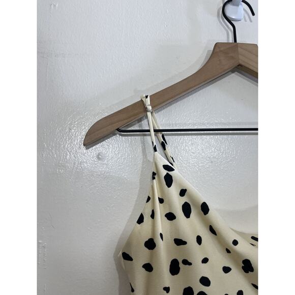 Y2K ASTR The Label Strappy Cowl Neck Satin Slip Mini Dress S Fairy 90s Spotted - Picture 3 of 13